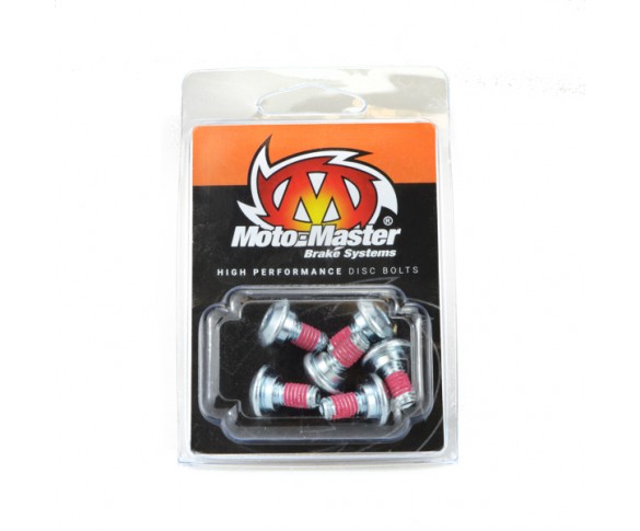Moto-Master, Skiv Bult M6*14 Flat kupol 6st, BAK FRAM, Kawasaki 19-25 KX450, 06-18 KX450F, 24-25 KX450X, 03-08 KX250, 03-08 KX125, 01-25 KX85, 00-03 KX65, Suzuki 10-19 RMX450Z, 05-25 RM-Z450, 04-25 RM-Z250