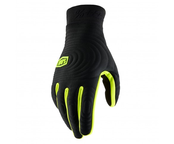 100%, BRISKER XTREME Handskar Black/Fluo Yellow, VUXEN, S