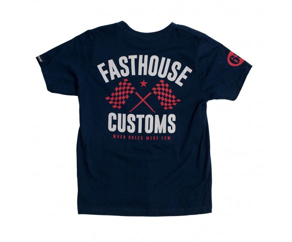Fasthouse, Youth 68 Trick Tee, Midnight, BARN, L