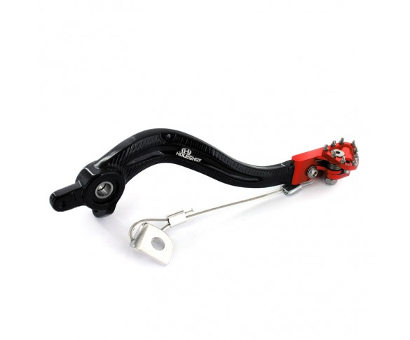 Holeshot, Bromspedal Flex Tip, SVART RÖD, Suzuki 08-25 RM-Z450