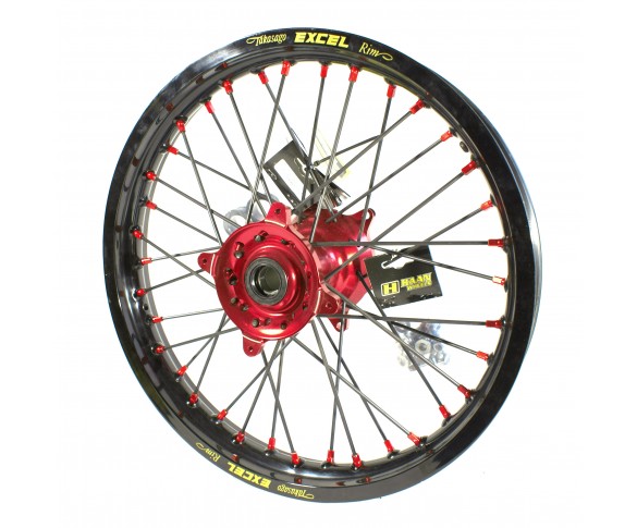 Haan Wheels, Komplett Hjul, 2,15, 18", BAK, SVART RÖD, Honda 13-25 CRF450R, 14-25 CRF250R, 19 CRF250X