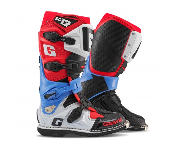 Gaerne, SG-12 REALM, VUXEN, 46, SVART VIT RÖD BLÅ