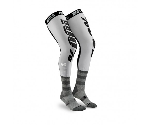 100%, REV Knee Brace Performance Moto Socks, VUXEN, L XL, GRÅ