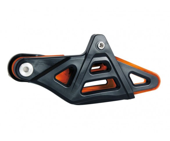 Rtech, Kedjestyrare Alu förstäkt, ORANGE, KTM 14-23 450 EXC-F, 18-22 250 EXC TPI/300 EXC TPI, 14-17 250 EXC/300 EXC, 23 250 EXC/300 EXC, 14-23 250 EXC-F, 14-18 350 EXC-F, 14-16 125 EXC/200 EXC/500 EXC, 17-18 125 XC-W/150 XC-W, 15-24 85 SX, 17-23 500 EXC-F