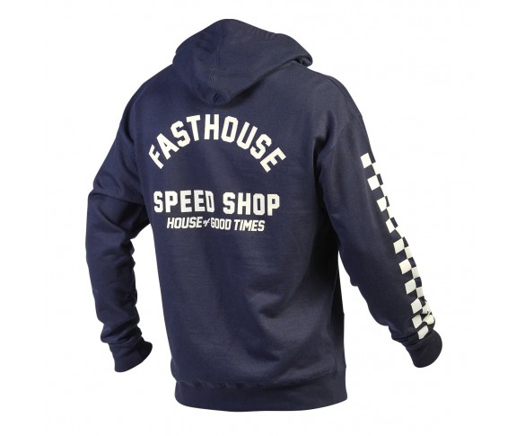 Fasthouse, Haven Hooded Zip-Up, Navy - 2X, VUXEN, XXL, BLÅ