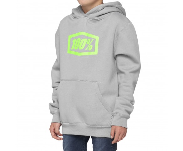 100%, ESSENTIAL Youth Pullover Hoodie Fleece Vapor, BARN, M