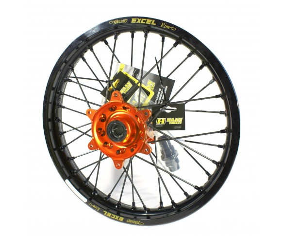 Haan Wheels, Komplett Hjul, 2,15, 18", BAK, SVART ORANGE, KTM 03-21 450 EXC-F, 03-12 450 SX-F, 18-21 250 EXC TPI/300 EXC TPI, 95-17 250 EXC/300 EXC, 03-21 250 EXC-F, 95-12 250 SX, 03-12 250 SX-F, 10-23 350 EXC-F, 10-12 350 SX-F, 95-16 125 EXC, 95-12 125 S