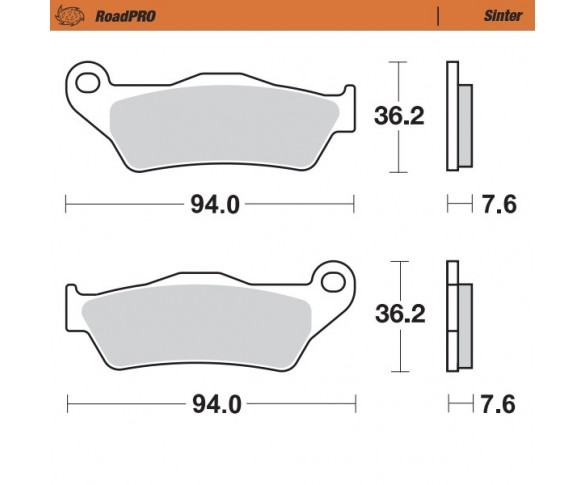 Moto-Master, Bromsbelägg RoadPRO Sinter, BAK, KTM 17-19 1090 ADVENTURE, 15-20 1290 ADVENTURE, 19-20 790 ADVENTURE, 23 790 ADVENTURE, 21-25 890 ADVENTURE, DUCATI 24-25 DesertX 937 Rally