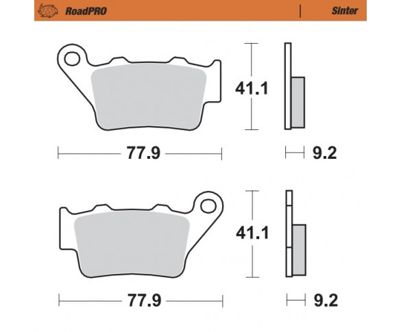 Moto-Master, Bromsbelägg RoadPRO Sinter, BAK, KTM 22-25 250 Adventure, 20-25 390 Adventure, 14-16 690 Enduro R, Yamaha 20-25 TÉNÉRÉ 700, Husqvarna 16-25 701 ENDURO, GasGas 22-25 ES 700, BMW 24-25 F 900 GS Adventure, TRIUMPH 20-25 TIGER 900 RALLY