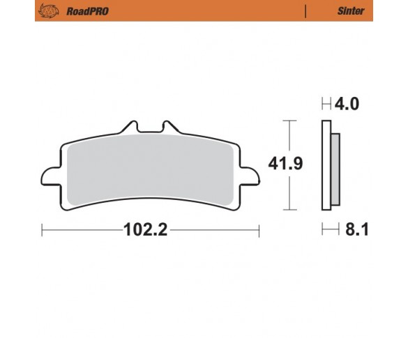 Moto-Master, Bromsbelägg RoadPRO Sinter, FRAM, DUCATI 24-25 DesertX 937 Rally, TRIUMPH 22-25 TIGER 1200 RALLY, 20-25 TIGER 900 RALLY