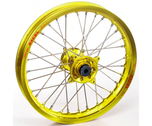 Haan Wheels, Komplett Hjul, 1,40, 19", FRAM, GUL, Suzuki 02-24 RM85, 97-01 RM80