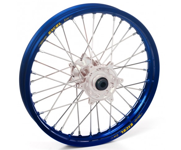 Haan Wheels, Komplett Hjul, 1,60, 21", FRAM, BLÅ SILVER, Suzuki 05-24 RM-Z450, 07-24 RM-Z250