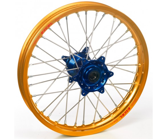 Haan Wheels, Komplett Hjul, 1,85, 19", BAK, GULD BLÅ, Suzuki 05-24 RM-Z450, 07-24 RM-Z250
