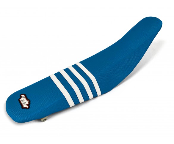 Moto Seat, Sadelöverdrag Stripes, VIT BLÅ, Suzuki 18-24 RM-Z450