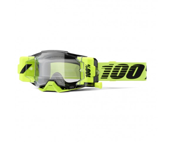 100%, ARMEGA FORECAST Glasögon Neon Yellow - Clear Lens, VUXEN