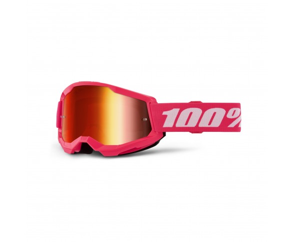 100%, STRATA 2 Glasögon Pink - Mirror Red Lens, VUXEN