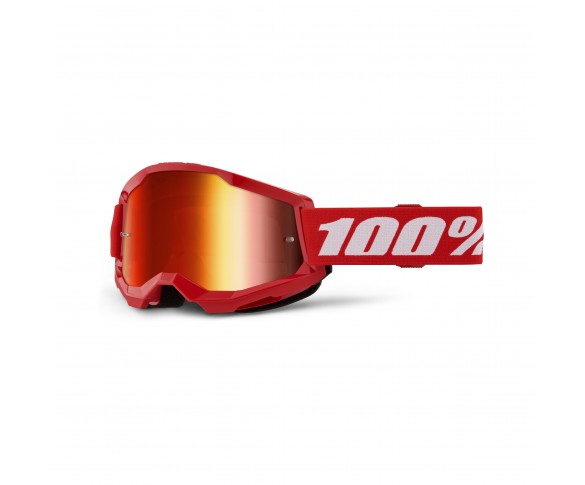 100%, STRATA 2 Glasögon Red - Mirror Red Lens, VUXEN