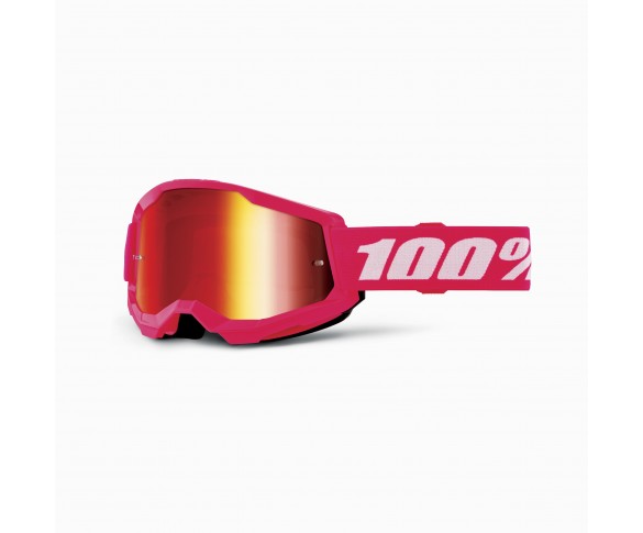 100%, STRATA 2 JUNIOR Glasögon Pink - Mirror Red Lens, BARN