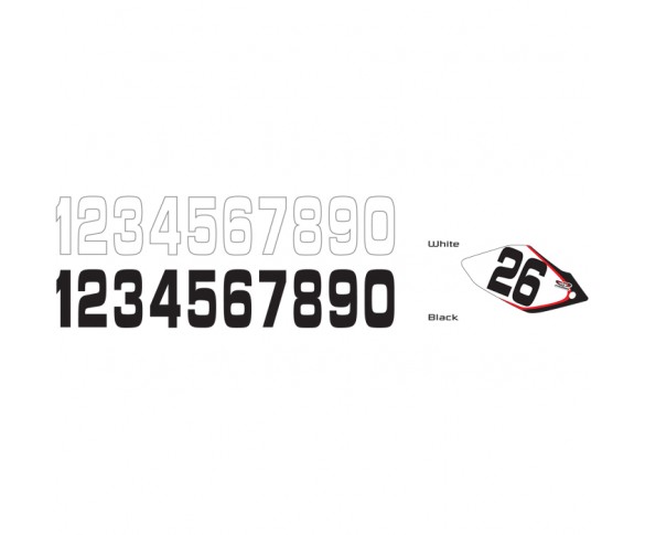 Why Stickers, Siffror Stora 10st, 20*11cm Svart 8