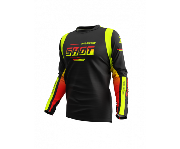 Shot, TRÖJA DEVO BLOCK, VUXEN, S, NEON SVART GUL