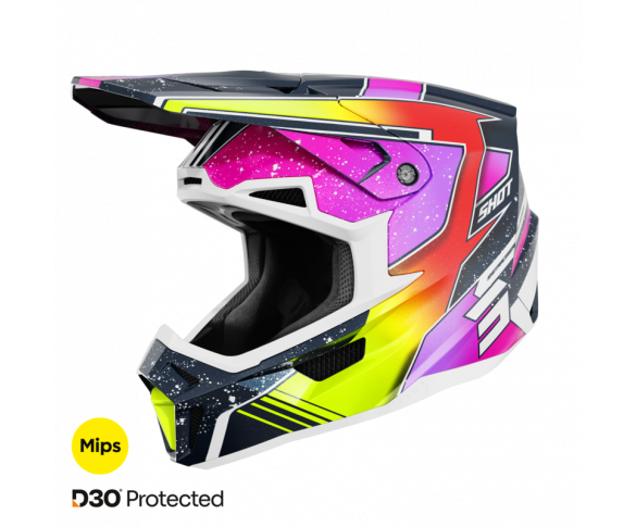 Shot, HJÄLM LITE RACING BLUE NEON YELLOW, PEARLY, VUXEN, L