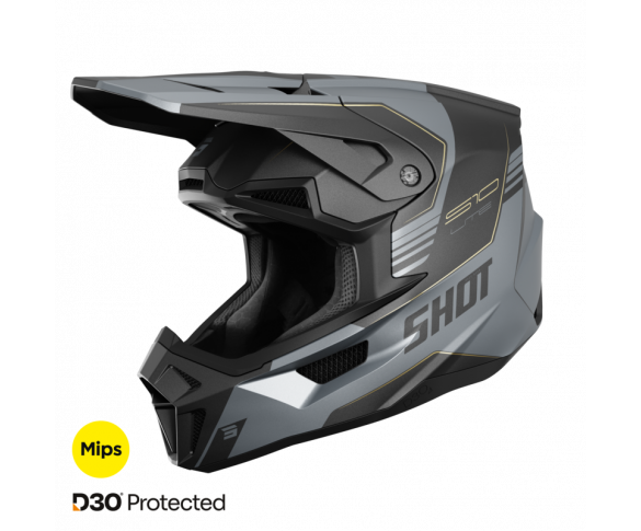 Shot, HJÄLM LITE S10, BLACK GREY, MATT, VUXEN, M