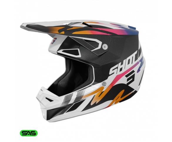 Shot, HJÄLM SPEED WAVE BLACK WHITE, PEARLY, VUXEN, XS