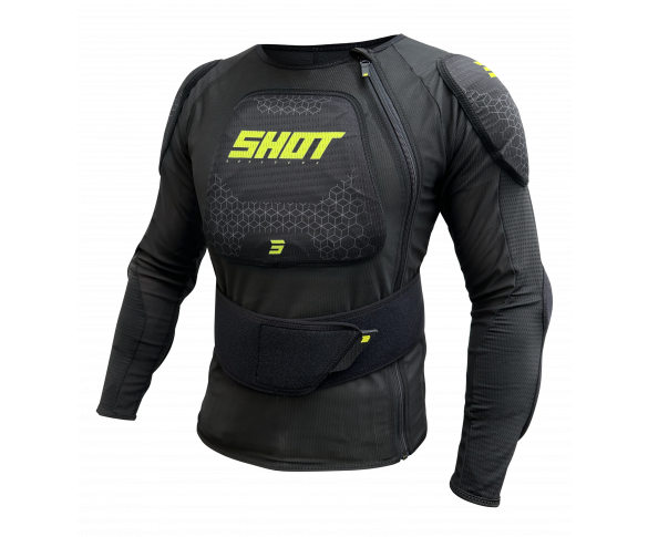 Shot, SKYDDSJACKA AIRLIGHT, BARN, M, NEON SVART GUL