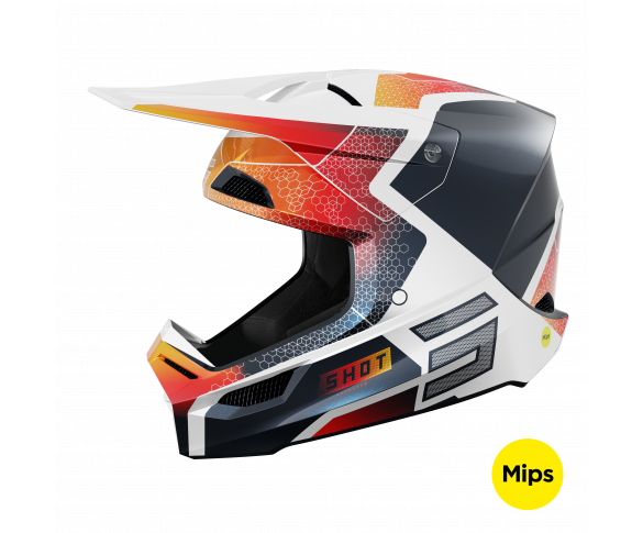 Shot, HJÄLM RACE PHASER BLUE RED PEARLY, VUXEN, XL