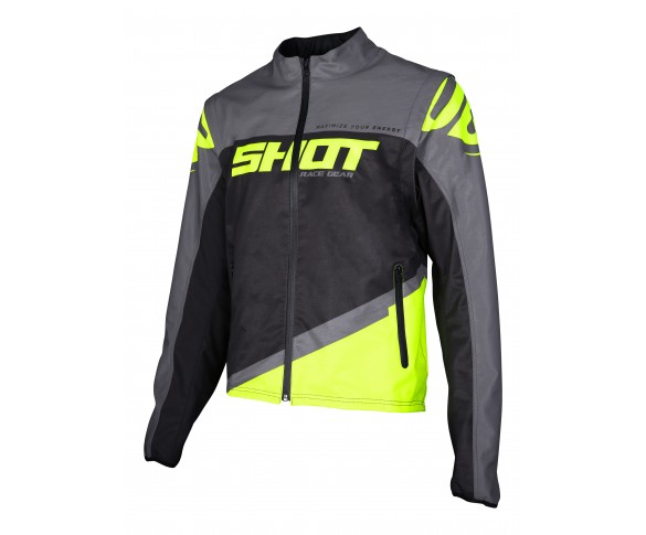 Shot, Jacka SOFTSHELL LITE, VUXEN, L, GRÅ NEON GUL