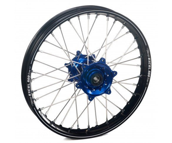 Haan Wheels, Komplett Hjul A60, 1,85, 19", BAK, SVART BLÅ, KTM 23-25 450 SX-F, 23-25 250 SX/250 SX-F, 23-25 350 SX-F, 23-25 125 SX/300 SX, 25 150 SX, Husqvarna 23-24 FC 450, 25 FC 450 /TC 150/TC 300, 23-25 FC 250/TC 250, 23-25 FC 350, 23-25 TC 125, GasGas