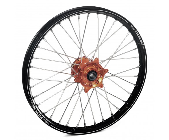 Haan Wheels, Komplett Hjul A60, 1,60, 21", FRAM, SVART BRONS, Kawasaki 06-18 KX450F, 06-08 KX250, 19-20 KX250, 06-18 KX250F, 06-08 KX125