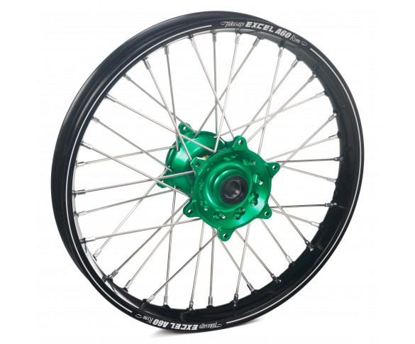 Haan Wheels, Komplett Hjul A60, 2,15, 19", BAK, SVART GRÖN, KTM 03-23 450 EXC-F, 03-12 450 SX-F, 18-22 250 EXC TPI/300 EXC TPI, 95-17 250 EXC/300 EXC, 23 250 EXC/300 EXC, 03-23 250 EXC-F, 95-12 250 SX, 03-12 250 SX-F, 10-20 350 EXC-F, 10-12 350 SX-F, 95-1