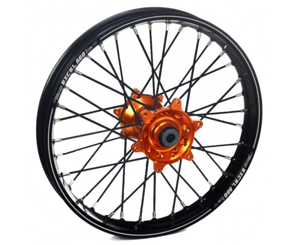 Haan Wheels, Komplett Hjul A60, 2,15, 18", BAK, SVART ORANGE, KTM 03-21 450 EXC-F, 03-12 450 SX-F, 18-21 250 EXC TPI/300 EXC TPI, 95-17 250 EXC/300 EXC, 03-21 250 EXC-F, 95-12 250 SX, 03-12 250 SX-F, 10-23 350 EXC-F, 10-12 350 SX-F, 95-16 125 EXC, 95-12 1
