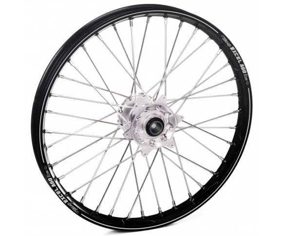 Haan Wheels, Komplett Hjul A60, 1,60, 21", FRAM, SILVER SVART, Kawasaki 19-25 KX450, 24-25 KX450X, 21-25 KX250, 24-25 KX250X