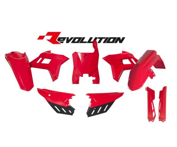 Rtech, Plastkit, REVOLUTION, RÖD, Honda 21-24 CRF450R, 22-24 CRF250R