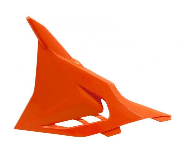 Rtech, Ventilerad Luftburkspanel (vänster), ORANGE, KTM 24 450 EXC-F, 23-25 450 SX-F, 24 250 EXC/250 EXC-F, 23-25 250 SX/250 SX-F, 24 350 EXC-F/150 EXC/300 EXC/500 EXC-F, 23-25 350 SX-F, 23-25 125 SX/300 SX, 25 150 SX