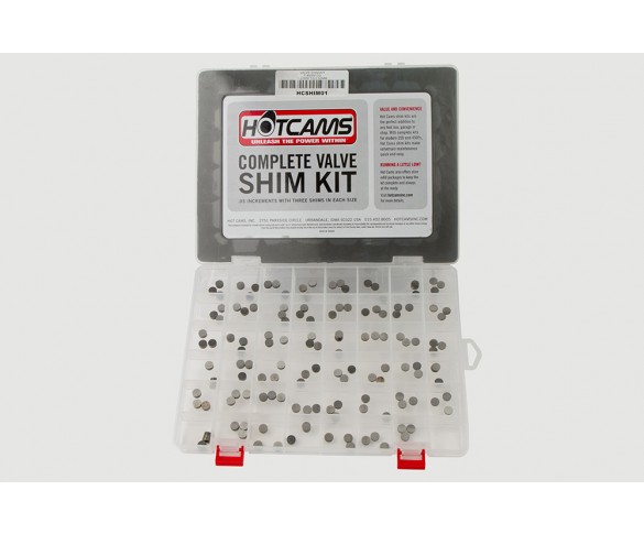 Hot Cams, Shims kit, 1,20mm-3,50mm, totalt 141 shims., 7,48mm