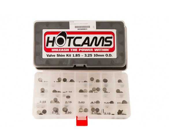 Hot Cams, Shims kit, 1,85mm-3,25mm, totalt 84 shims., 10mm