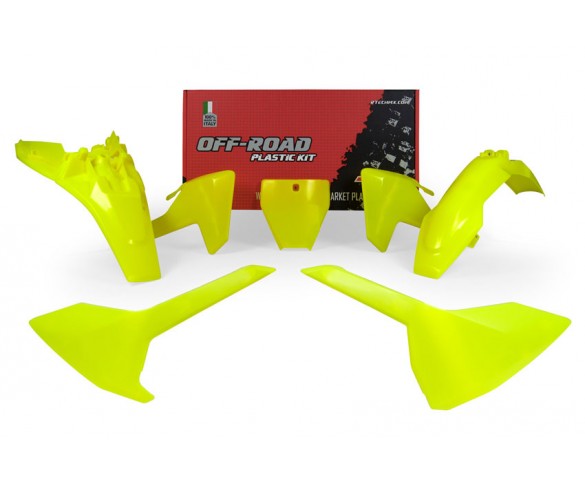 Rtech, Plastkit, NEON GUL, Husqvarna 20-24 TC 85, 18-19 TC 85 (17/14)/TC 85 (19/16)