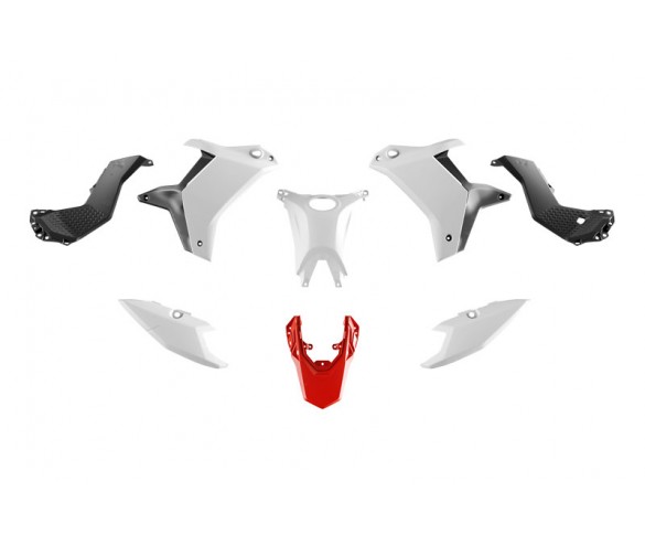 Rtech, Plastkit Revolution, VIT RÖD GRÅ, Yamaha 25-26 TÉNÉRÉ 700