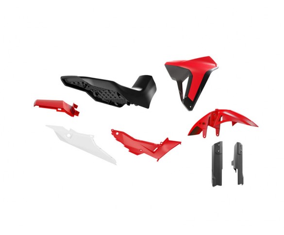 Rtech, Plastkit Revolution, SVART VIT RÖD, Honda 23-25 XL750 TRANSALP