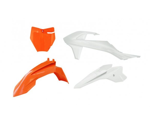 Rtech, Plastkit, VIT ORANGE, KTM 16-23 50 SX, 20-24 SX-E 5