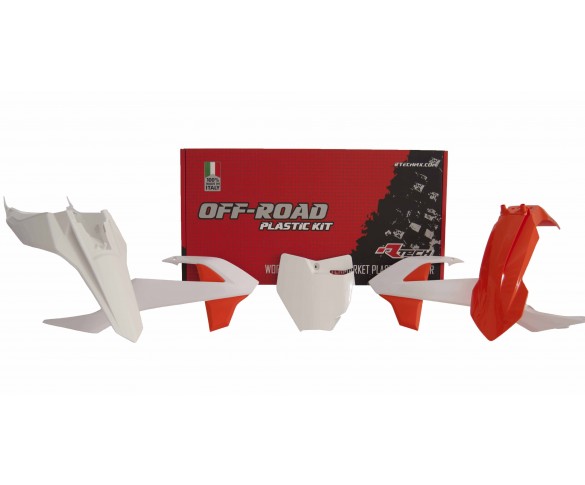 Rtech, Plastkit, VIT ORANGE, KTM 16-23 65 SX, GasGas 21-23 MC 65