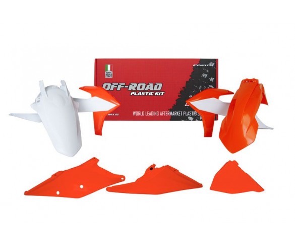 Rtech, Plastkit, O.E.M VIT ORANGE, KTM 20-23 450 EXC-F, 20-22 250 EXC TPI/150 EXC TPI/300 EXC TPI, 23 250 EXC/150 EXC/300 EXC, 20-23 250 EXC-F, 20-23 350 EXC-F/500 EXC-F