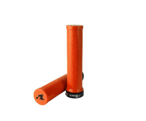 Rtech, Bike Lock-On Grips, NEON ORANGE