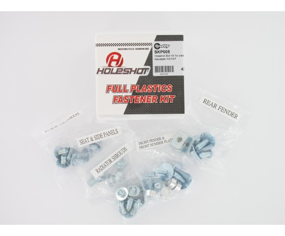 Holeshot, Skruvkit till plast, Kawasaki 07-16 KLX450, 19-26 KX450, 06-18 KX450F, 24-26 KX450X, 99-08 KX250, 19-26 KX250, 04-18 KX250F, 24-26 KX250X, 99-08 KX125, 01-26 KX85, 00-26 KX65, 99-00 KX80