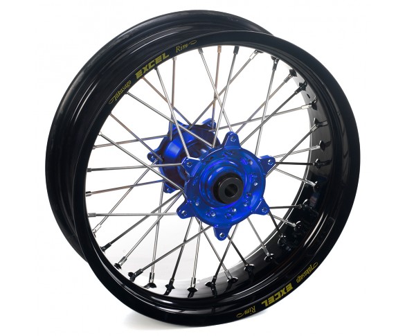 Haan Wheels, Komplett Hjul SM, 5,00, 17", BAK, SVART BLÅ, KTM 13-23 450 EXC-F, 13-14 450 SMR, 13-22 450 SX-F, 18-22 250 EXC TPI/300 EXC TPI, 23 250 EXC/150 EXC/300 EXC, 13-17 250 EXC/300 EXC, 13-23 250 EXC-F, 13-22 250 SX/250 SX-F, 13-23 350 EXC-F, 13-22 