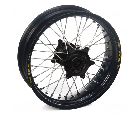 Haan Wheels, Komplett Hjul SM, 5,50, 17", BAK, SVART, KTM 03-23 450 EXC-F, 03-12 450 SX-F, 18-22 250 EXC TPI/300 EXC TPI, 95-17 250 EXC/300 EXC, 23 250 EXC/300 EXC, 03-23 250 EXC-F, 95-12 250 SX, 03-12 250 SX-F, 10-23 350 EXC-F, 10-12 350 SX-F, 95-16 125 