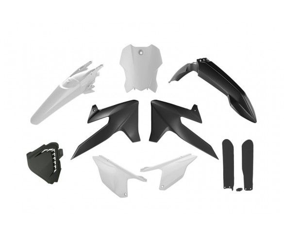 Rtech, Plastkit, O.E.M SVART VIT, TRIUMPH 25 TF 450-X, 24-25 TF 250-X